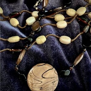 Abalone & Glass Necklaces